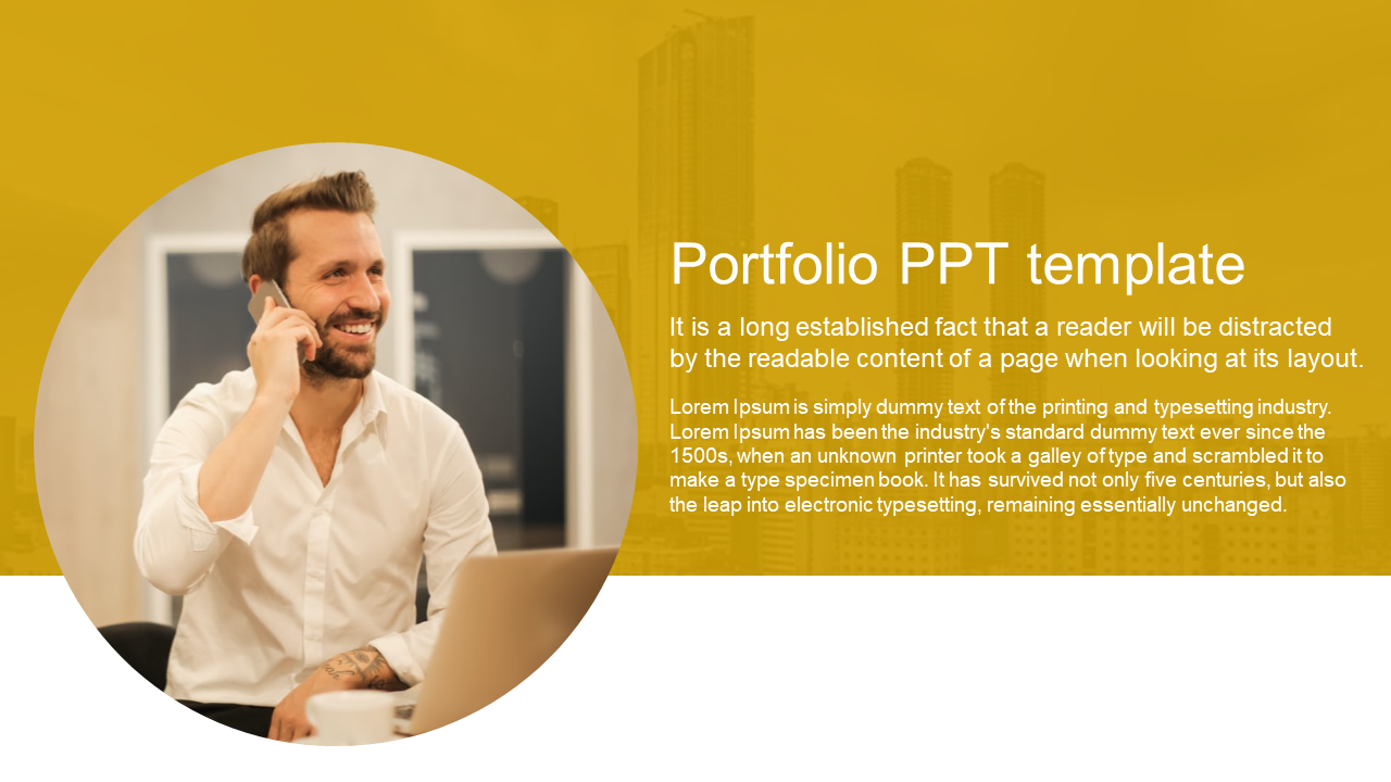 Awesome Portfolio PPT and Google Slides Template 